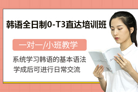 广州韩语全日制T0-T3直达培训班