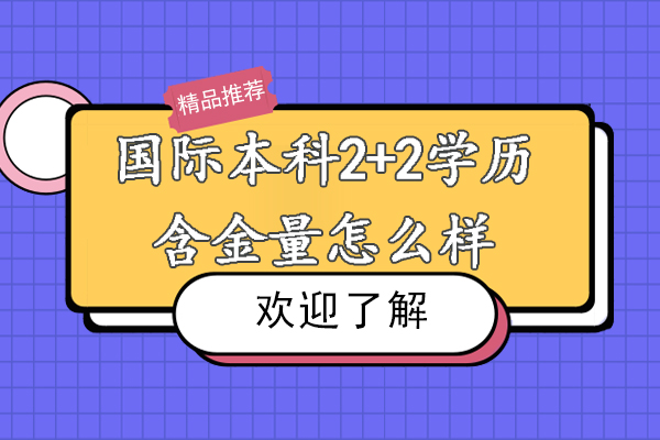 國際本科2+2學歷含金量怎么樣-國際本科2+2學歷國內(nèi)認可度