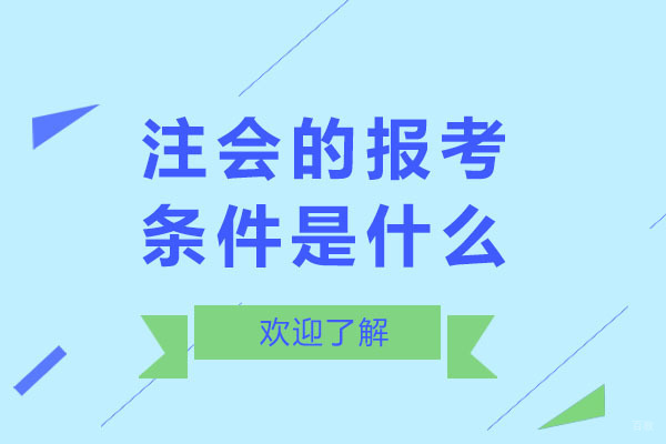 成都注会的报考条件是什么