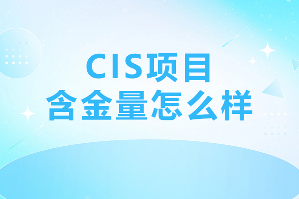 CIS項(xiàng)目含金量怎么樣,高嗎