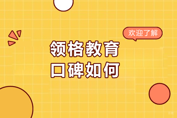 大连领格教育口碑如何