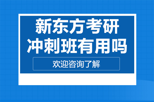 上海新东方考研冲刺班有用吗