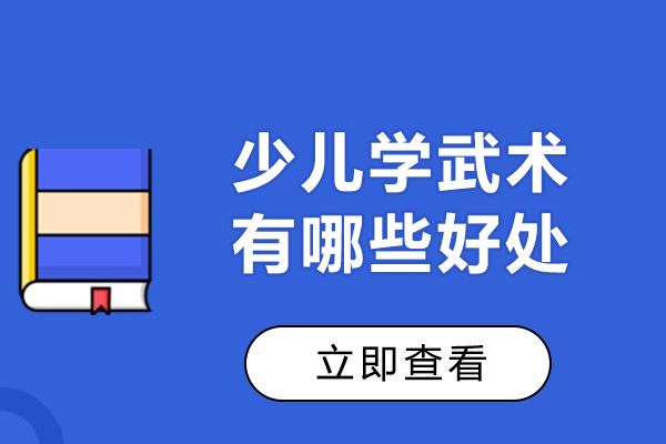 佛山少儿学武术有哪些好处-少儿学武术优势有哪些
