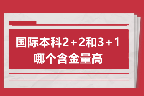 國(guó)際本科2+2和3+1哪個(gè)含金量高-國(guó)際本科2+2和3+1哪個(gè)好