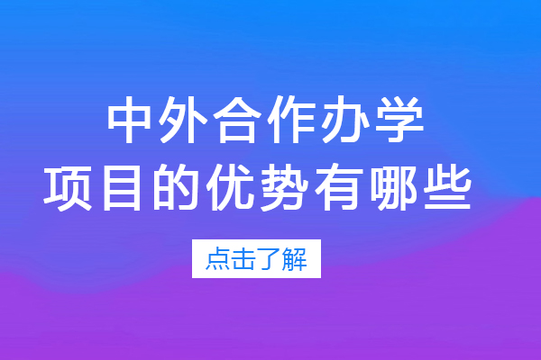 長(zhǎng)沙中外合作辦學(xué)項(xiàng)目的優(yōu)勢(shì)有哪些