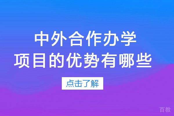长沙中外合作办学项目的优势有哪些