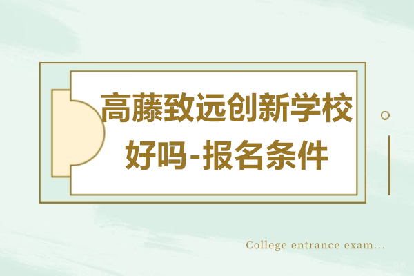 上海高藤致远创新学校好吗-报名条件有哪些