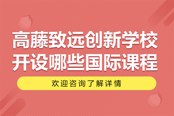 上海高藤致遠(yuǎn)創(chuàng)新學(xué)校開(kāi)設(shè)哪些國(guó)際課程