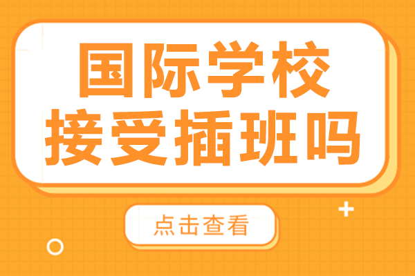 上海国际学校接受插班吗