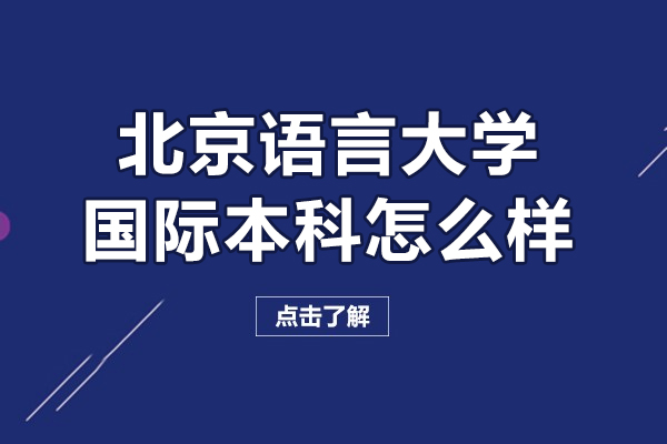 北京語言大學國際本科怎么樣-北京語言大學國際本科好不好