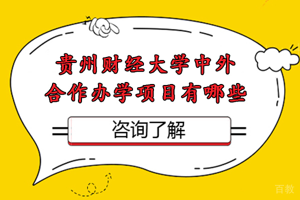 贵州财经大学中外合作办学项目有哪些-贵州财经大学中外合作办学专业有哪些
