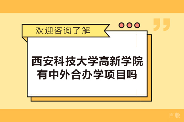 西安科技大学高新学院有中外合办学项目吗-怎么样