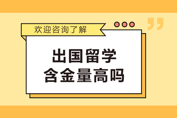 南宁出国留学含金量高吗