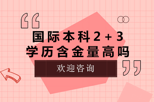 北京國際本科2+3學(xué)歷含金量高嗎-國際本科2+3學(xué)歷含金量高不高