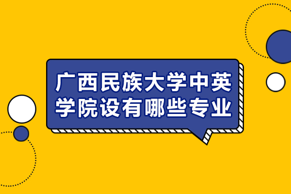 廣西民族大學(xué)中英學(xué)院設(shè)有哪些專業(yè)