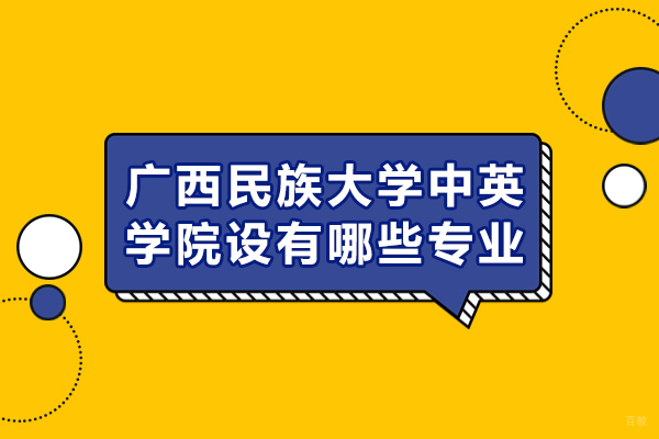 广西民族大学中英学院设有哪些专业