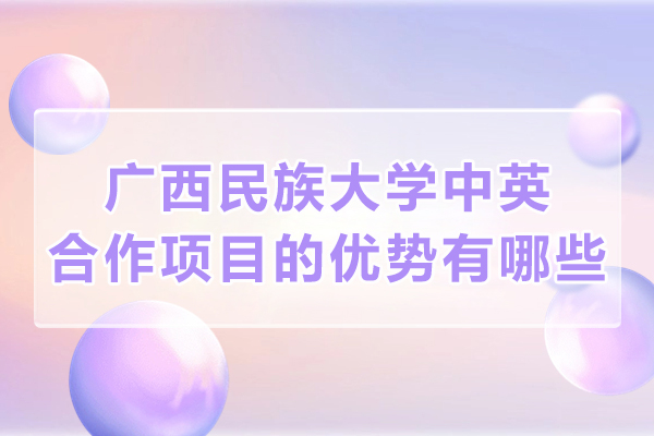 廣西民族大學(xué)中英合作項目的優(yōu)勢有哪些