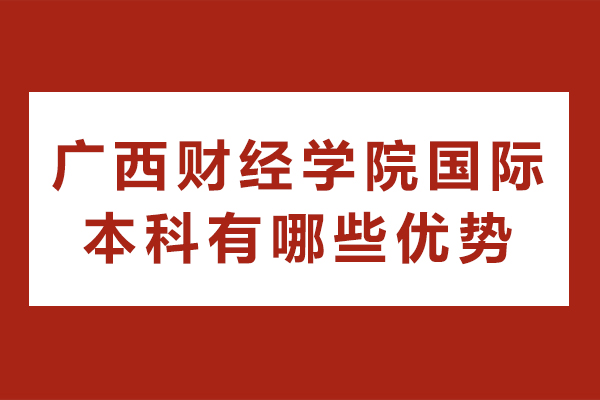 廣西財(cái)經(jīng)學(xué)院國(guó)際本科有哪些優(yōu)勢(shì)