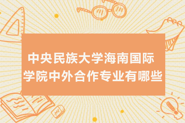 中央民族大学海南国际学院中外合作专业有哪些