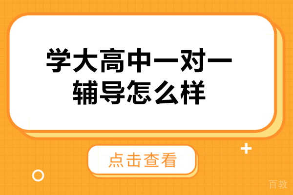 烟台学大高中一对一辅导怎么样-学大高中一对一的好处有哪些