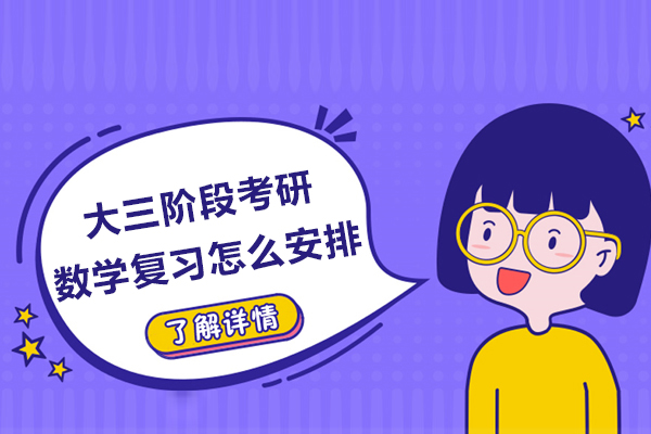 大三阶段考研数学复习怎么安排