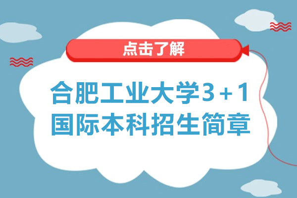 合肥工業(yè)大學(xué)3+1國(guó)際本科招生簡(jiǎn)章