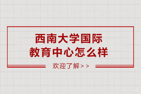 沈阳国际本科-西南大学国际教育中心怎么样
