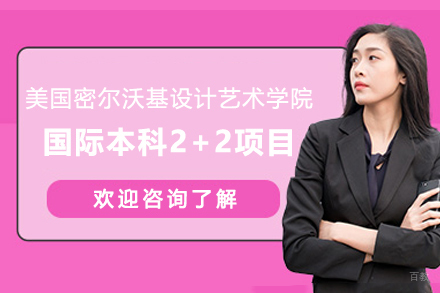 美国密尔沃基设计艺术学院国际本科2+2项目
