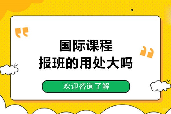 国际课程报班的用处大吗
