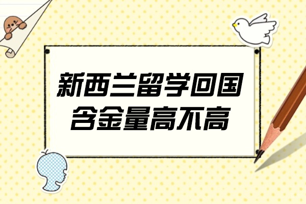 新西兰留学回国含金量高不高