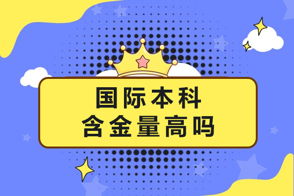 国际本科含金量高吗