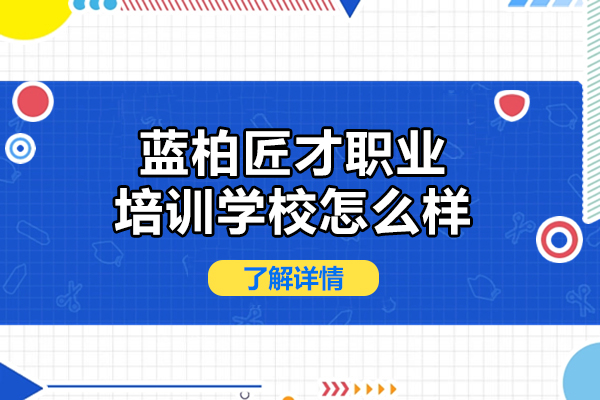 合肥蓝柏匠才职业培训学校怎么样