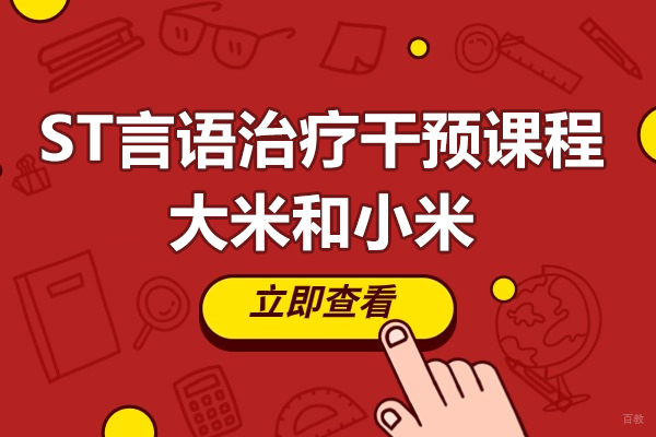 上海早教中小学-上海ST言语治疗干预课程-大米和小米