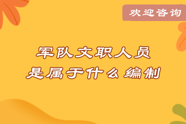 军队文职人员是属于什么编制