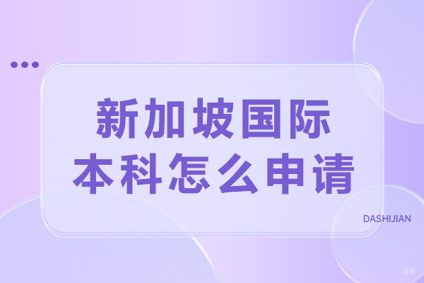 重庆本科-新加坡国际本科怎么申请