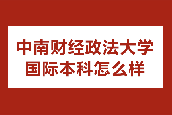 中南财经政法大学国际本科怎么样-国际本科项目