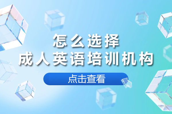 上海怎么选择成人英语培训机构