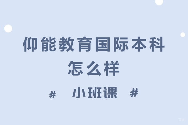 仰能教育国际本科怎么样-好不好