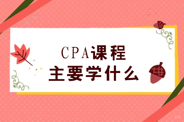 大连-CPA课程主要学什么