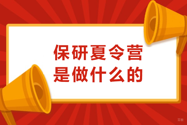 成都学历研修-保研夏令营是做什么的