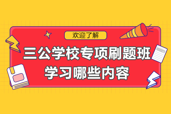 上海-上海三公学校专项刷题班学习哪些内容