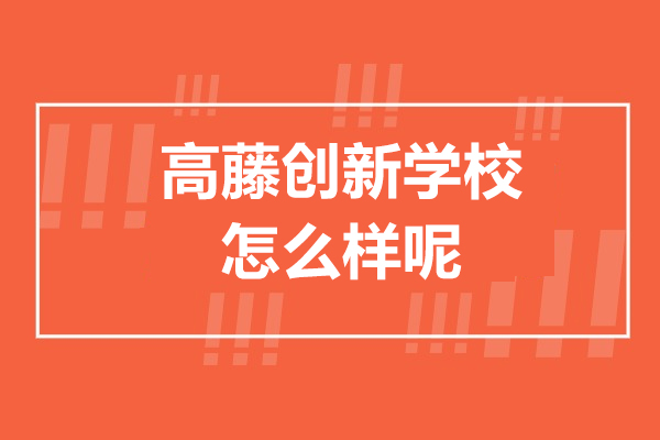 上海高藤创新学校怎么样呢