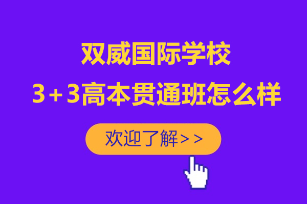 上海双威国际学校3+3高本贯通班怎么样