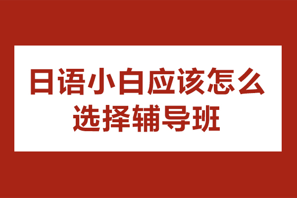 日语小白应该怎么选择辅导班