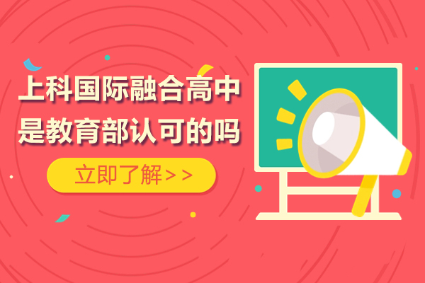 上科国际融合高中是教育部认可的吗