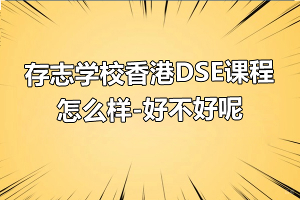 上海港澳台升学-上海存志学校香港DSE课程怎么样-好不好呢