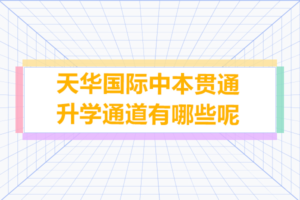上海国际高中-上海天华国际中本贯通升学通道有哪些呢