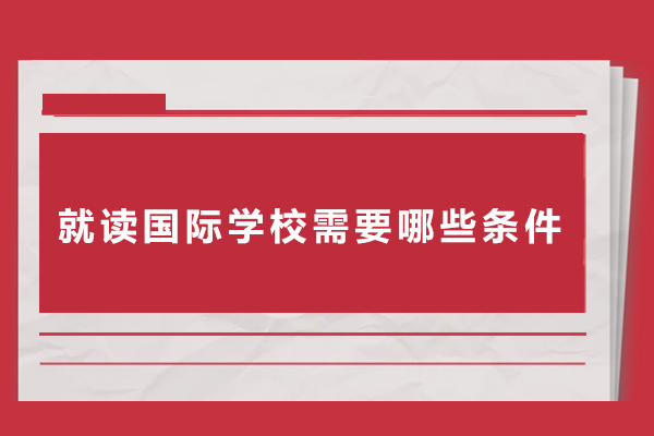 就读国际学校需要哪些条件