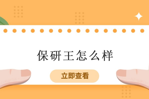 北京保研王怎么样