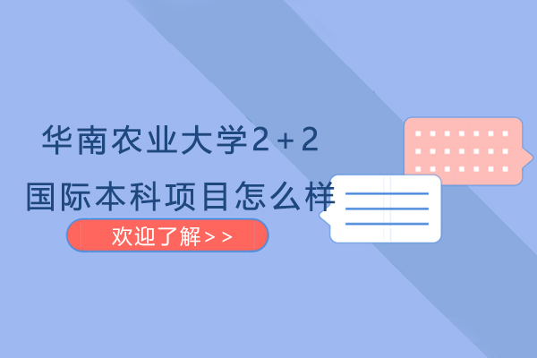 华南农业大学2+2国际本科项目怎么样